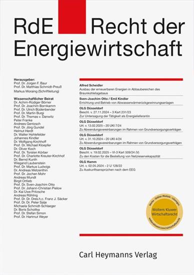 Recht der Energiewirtschaft - RdE Ausgabe 2026009