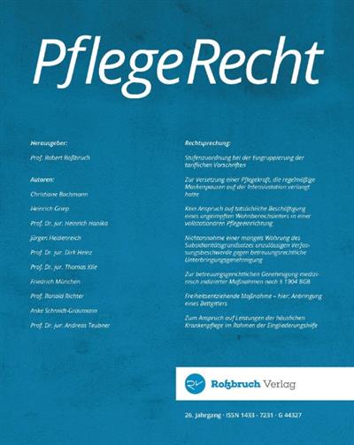 Pflegerecht Ausgabe 2026002
