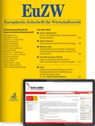 Europäische Zeitschrift für Wirtschaftsrecht Ausgabe 2026014