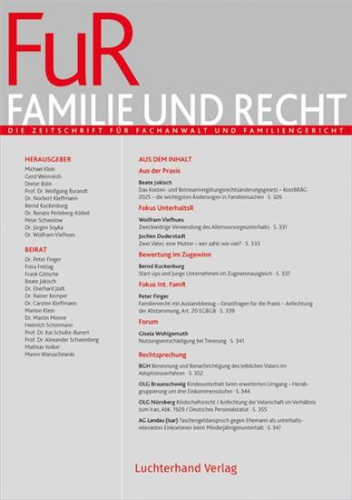 Familie und Recht - FuR Ausgabe 2026003