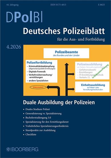 Deutsches Polizeiblatt Ausgabe 2026004
