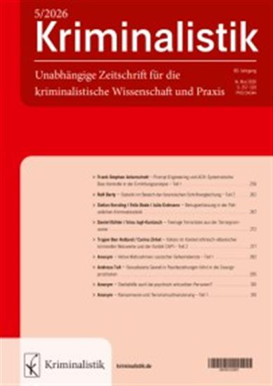 Kriminalistik Ausgabe 2026005