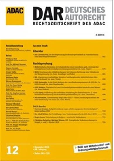 Deutsches Autorecht DAR Ausgabe 2025011