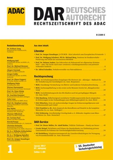 Deutsches Autorecht DAR Ausgabe 2026004