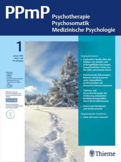 Psychotherapie, Psychosomatik, Med. Psychologie Ausgabe 2026001