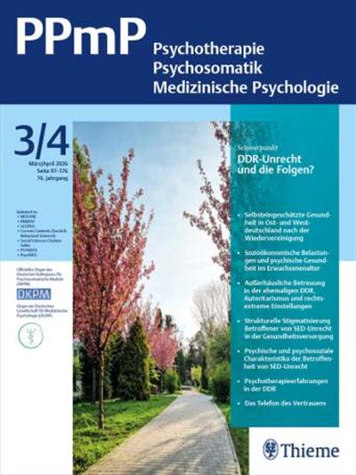 Psychotherapie, Psychosomatik, Med. Psychologie Ausgabe 2026004