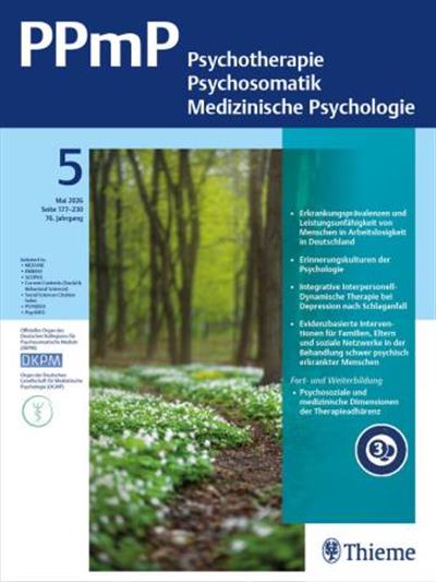 Psychotherapie, Psychosomatik, Med. Psychologie Ausgabe 2026005