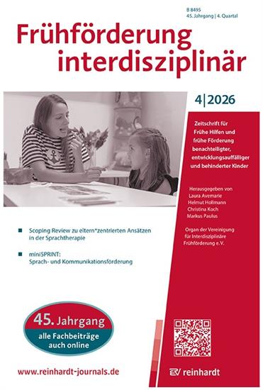 Frühförderung interdisziplinär Ausgabe 2026004
