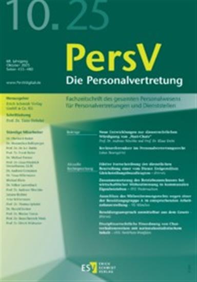 Personalvertretung - PersV Ausgabe 2025010