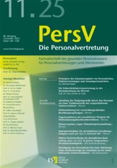 Personalvertretung - PersV Ausgabe 2025011