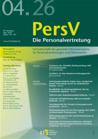 Personalvertretung - PersV Ausgabe 2026004