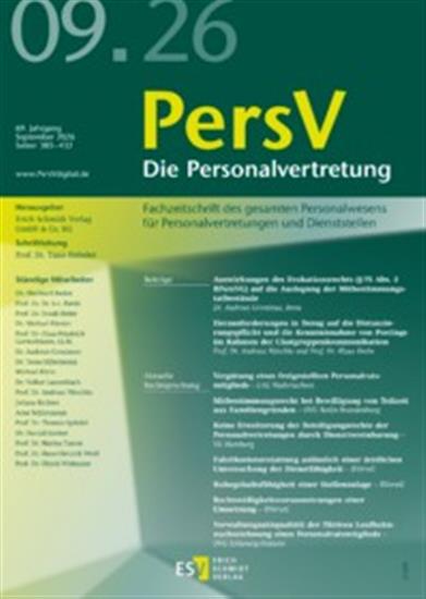 Personalvertretung - PersV Ausgabe 2026009