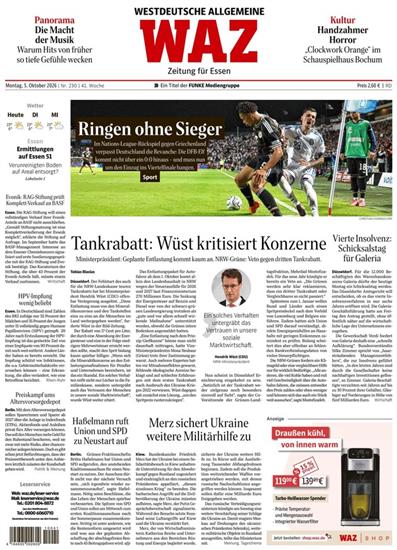 Westdeutsche Allgemeine WAZ Ausgabe 2026041