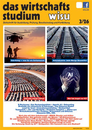 Das Wirtschaftsstudium WISU Ausgabe 2026003