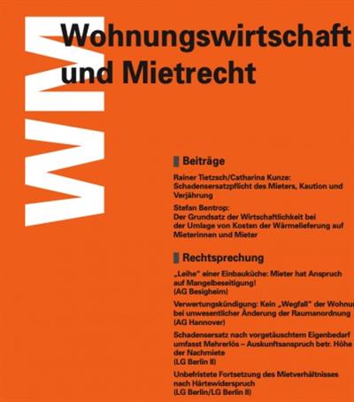 Wohnungswirtschaft & Mietrecht Ausgabe 2026001