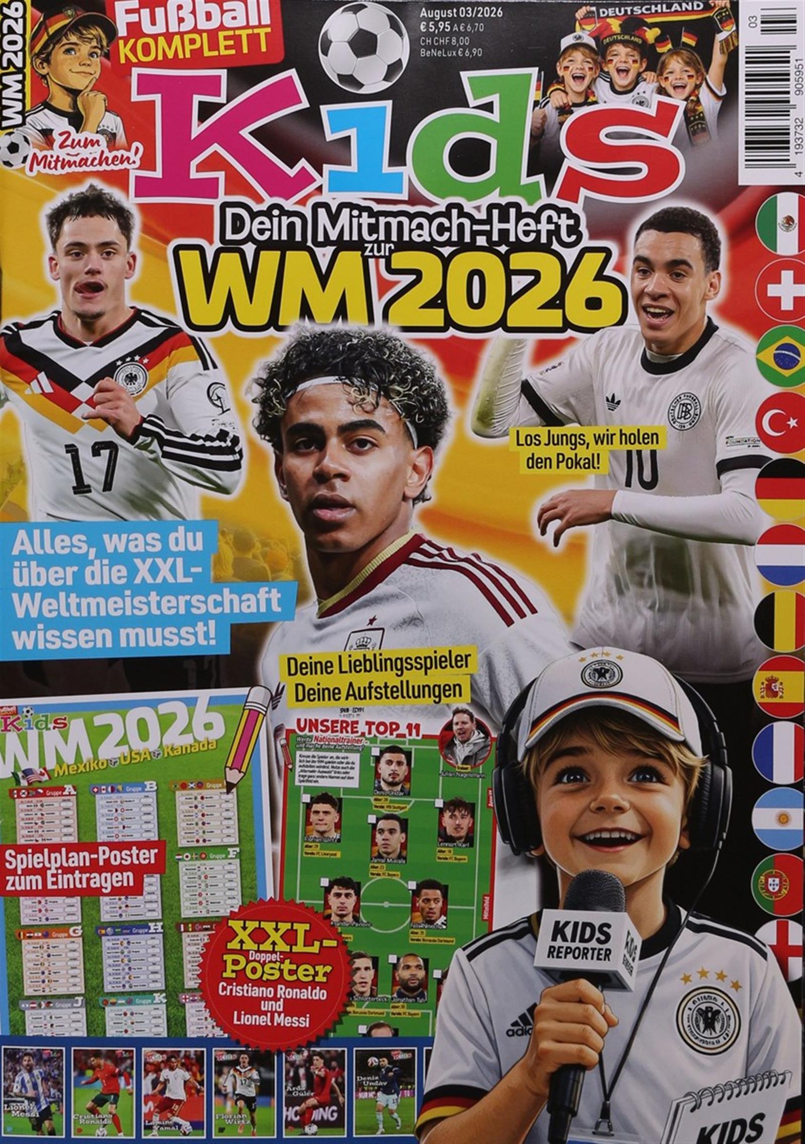 Das Cover des Magazins Fußball komplett Kids